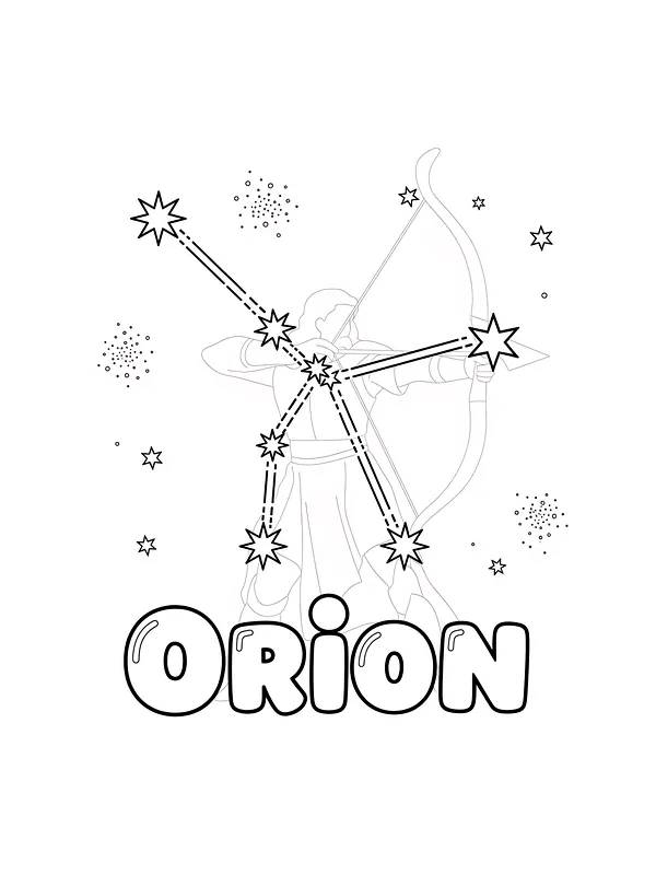 Orion stjernebilde med bue, underkategori