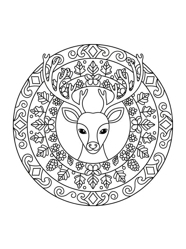 Hjortehode med mandala