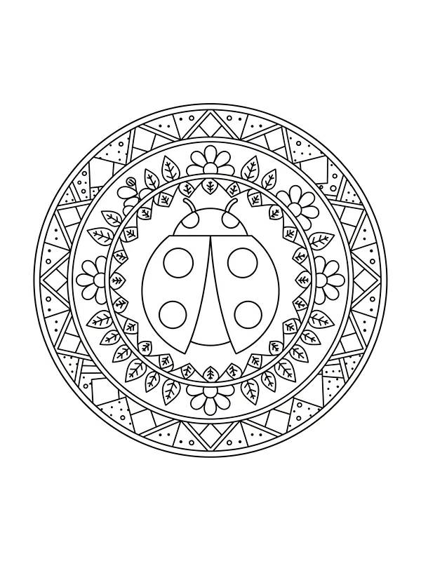 Marihøne i mandala