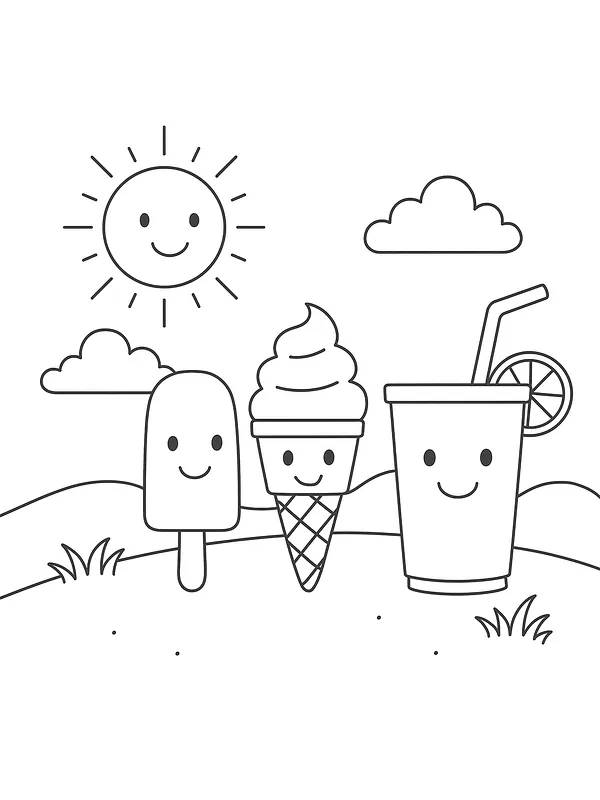 Iskrem, sol og saft med smil, underkategori