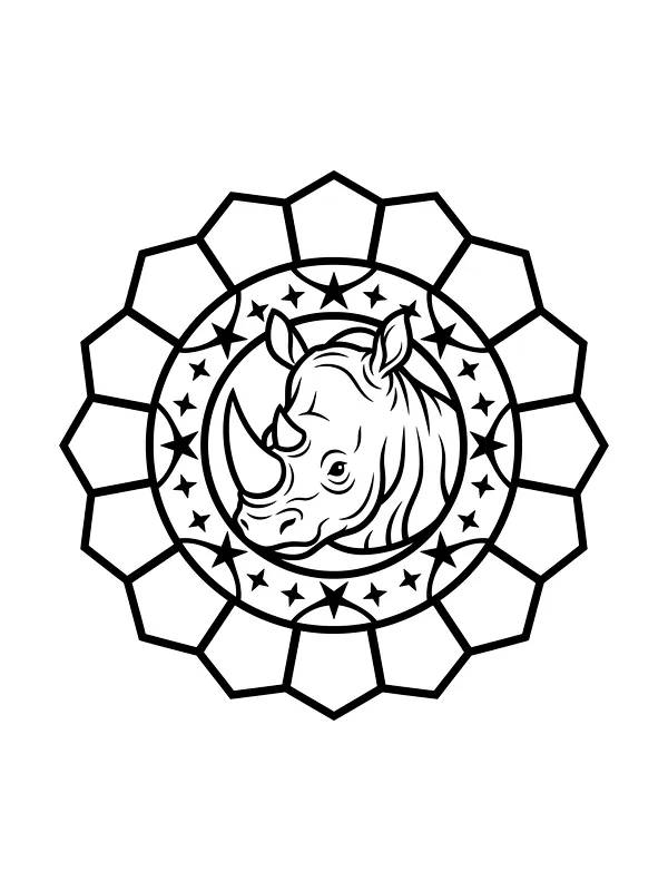 Neshorn med mandala
