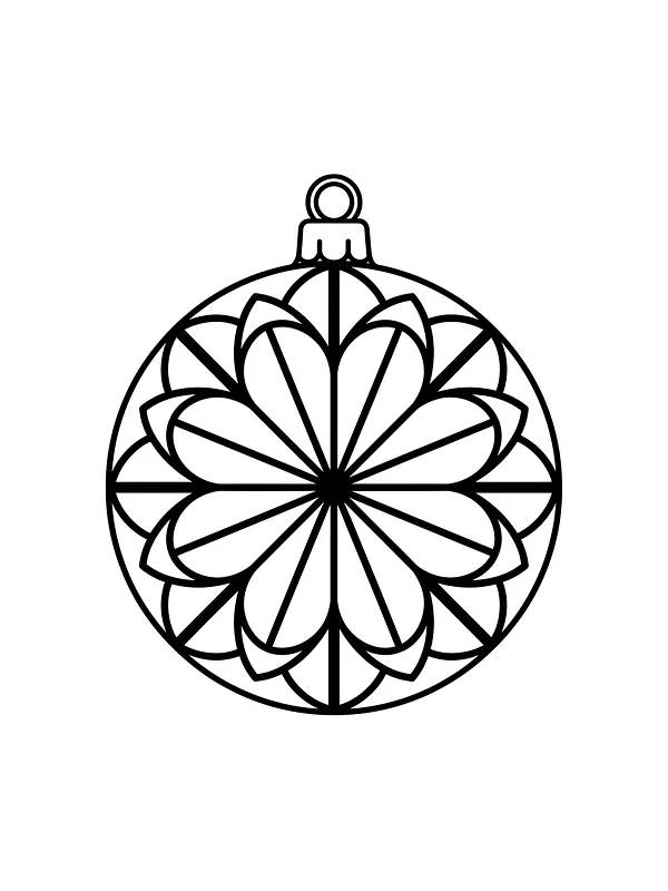Dekorativ julekulen mandala, underkategori