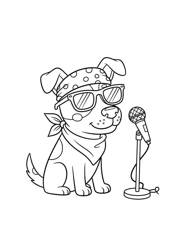Hund med solbriller og mikrofon, underkategori
