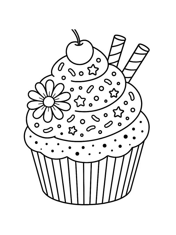 Muffins med kirsebær