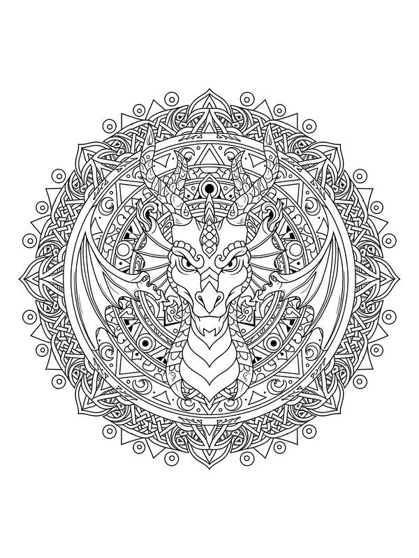 Drage med mandala mønster