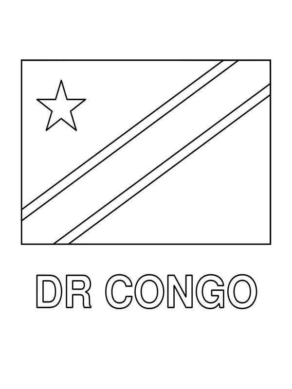 Kongo Demokratiska Republikens flagga