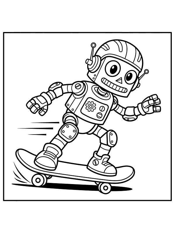 Robot på skateboard