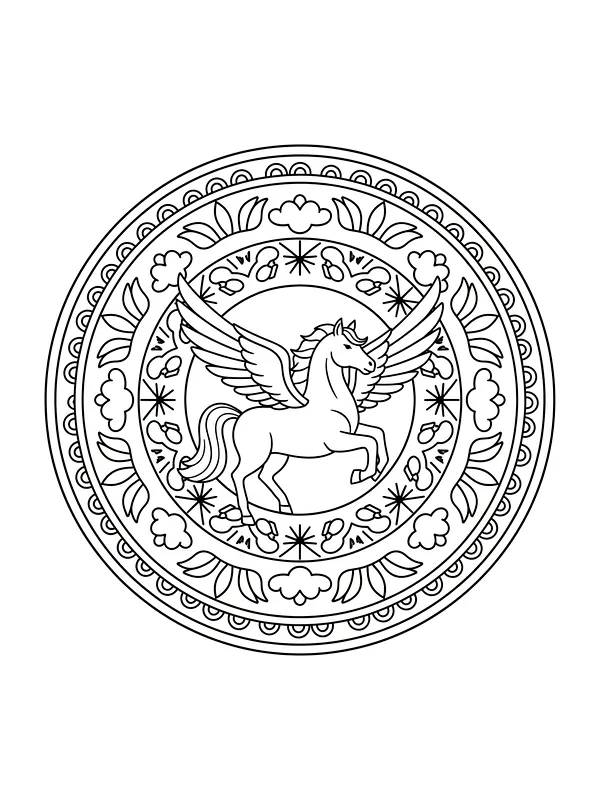 Pegasus i mandala