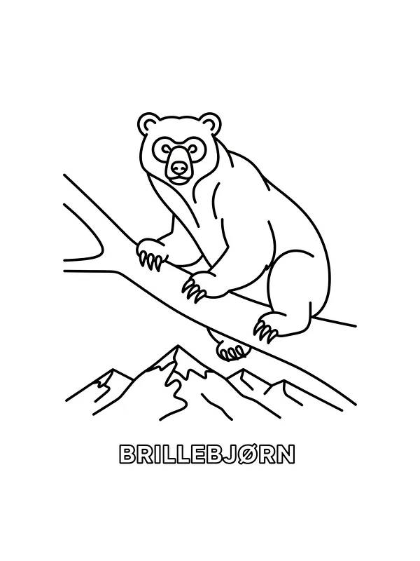 Brillebjørn på gren, underkategori