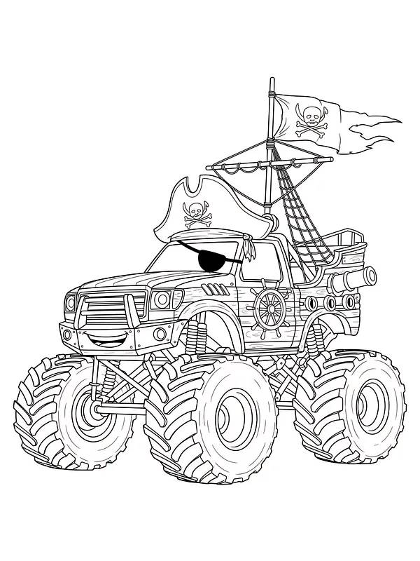 Monster truck med pirattema