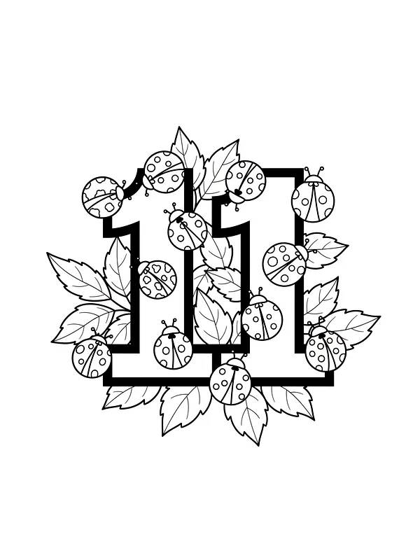 Nummer 11, umgeben von Marienkäfern, Unterkategorie