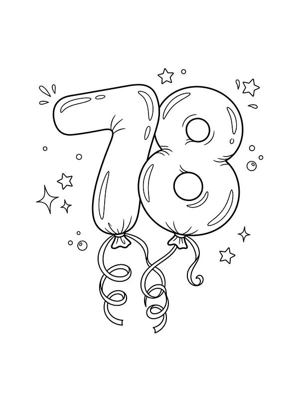 Ballons d'anniversaire en forme de chiffres sept et huit