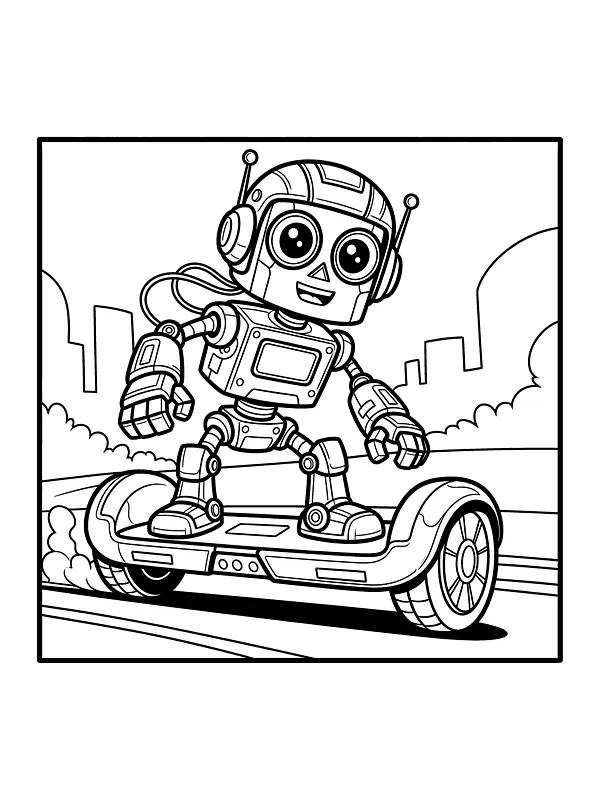 Robot på scooter