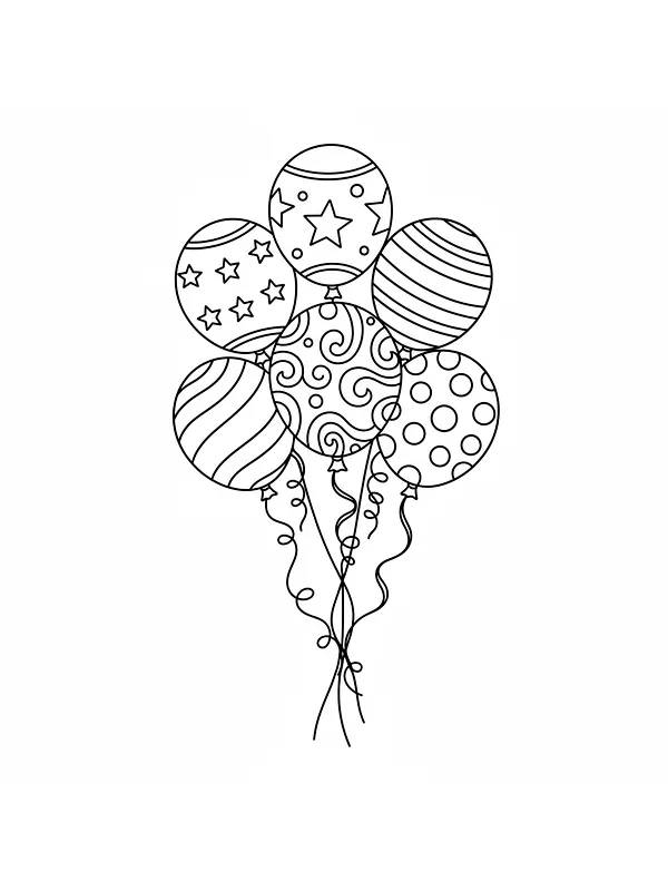 Ballonger med forskjellige mønstre