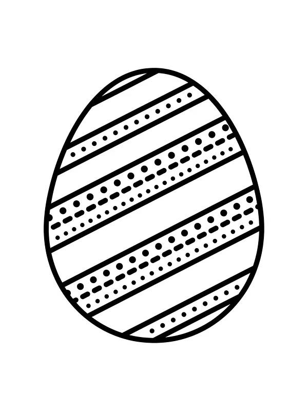 Påskeæg med stregmønster