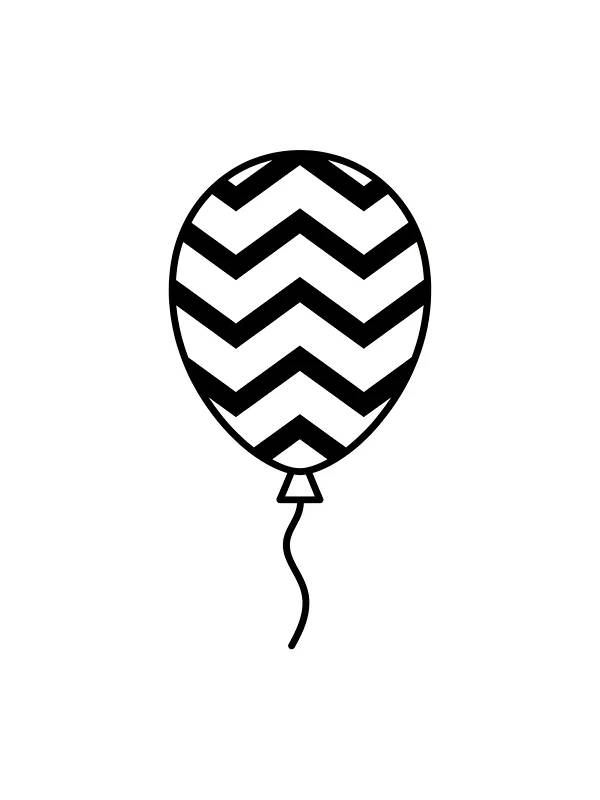 Ballon med zigzagmønster