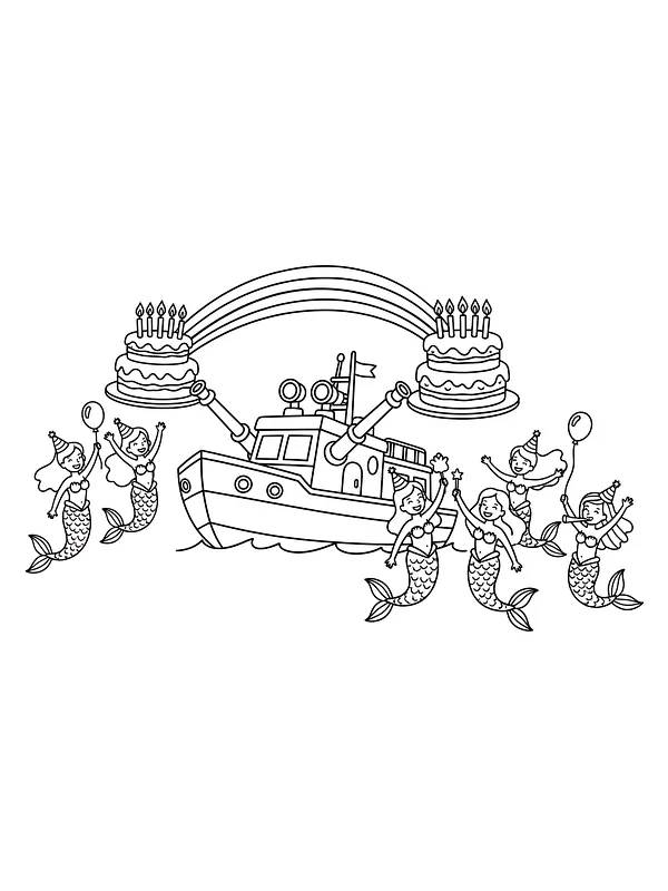 Meerjungfrauen feiern Geburtstag auf einem Boot, Unterkategorie