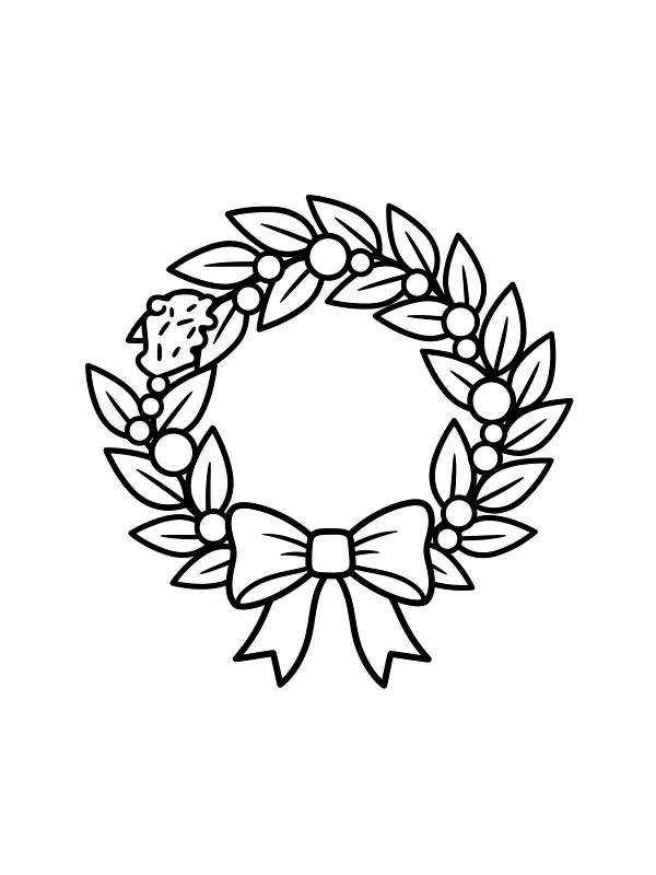 Julekrans med sløjfe