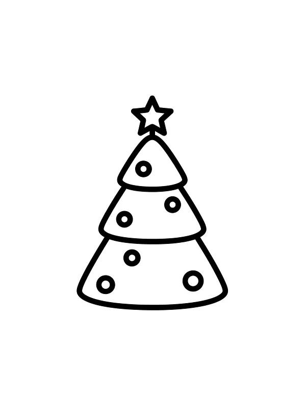 Juletre med stjerne og tre nivåer, underkategori