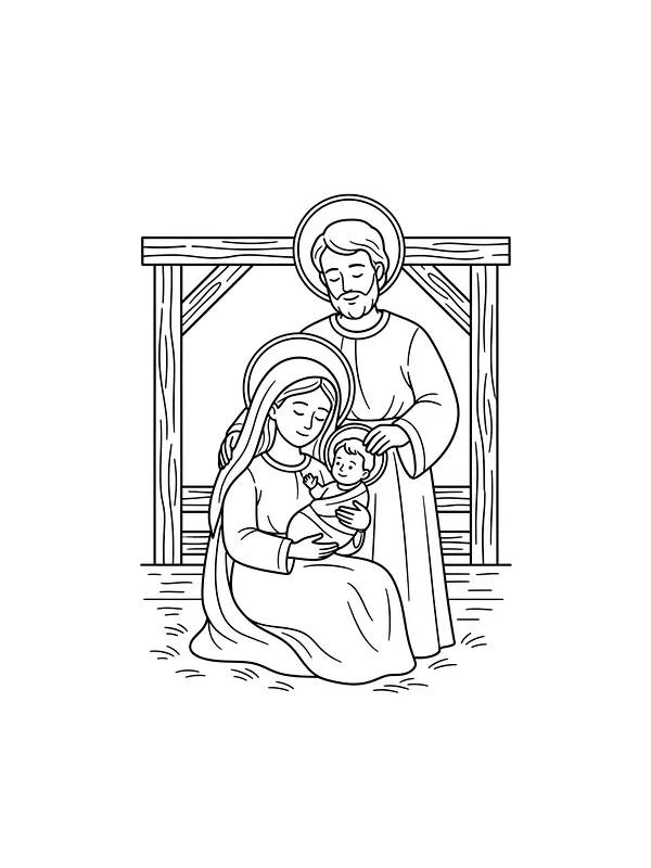 Julekrybbe med familie, underkategori