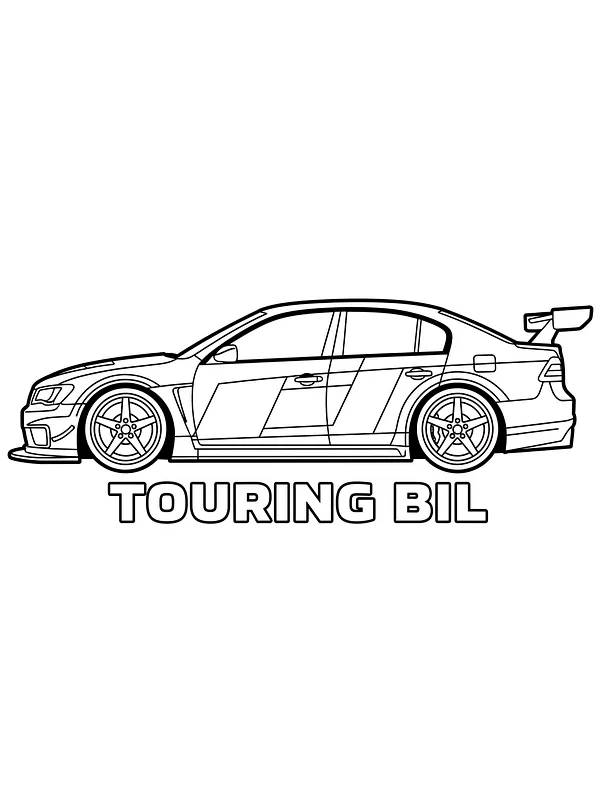 Touringracerbil i sideprofil