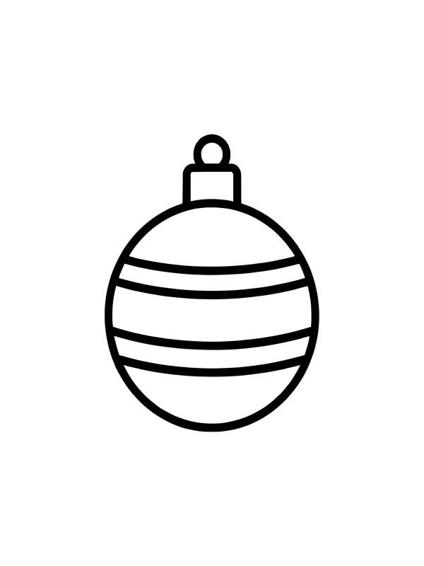 Juletræskugle med striber