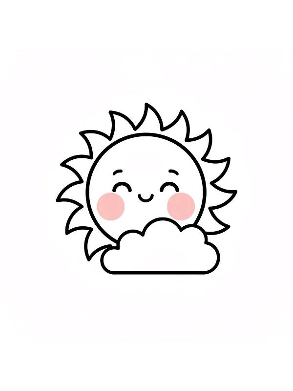 Smilende sol over en sky, underkategori