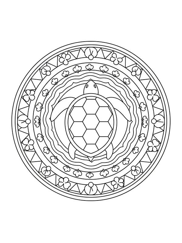 Skilpadde med mandala