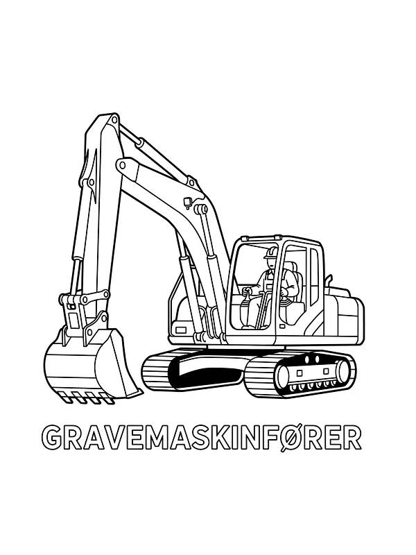 Fører i gravemaskine