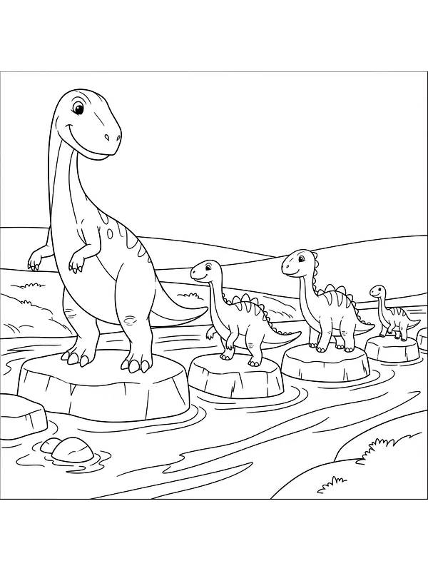 Dinosaurer krysser elv, underkategori