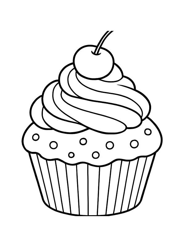 Muffins med kirsebær på toppen