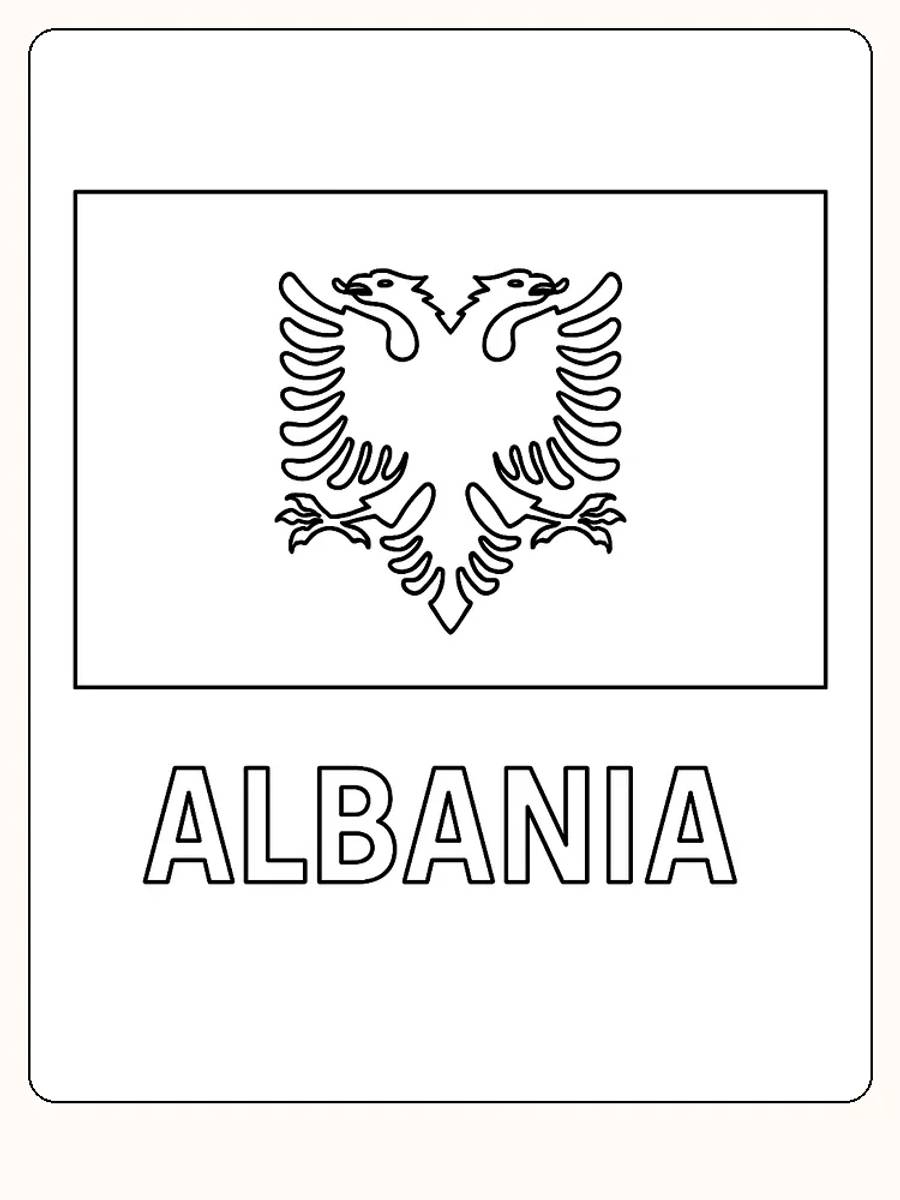 Albanische Flagge.