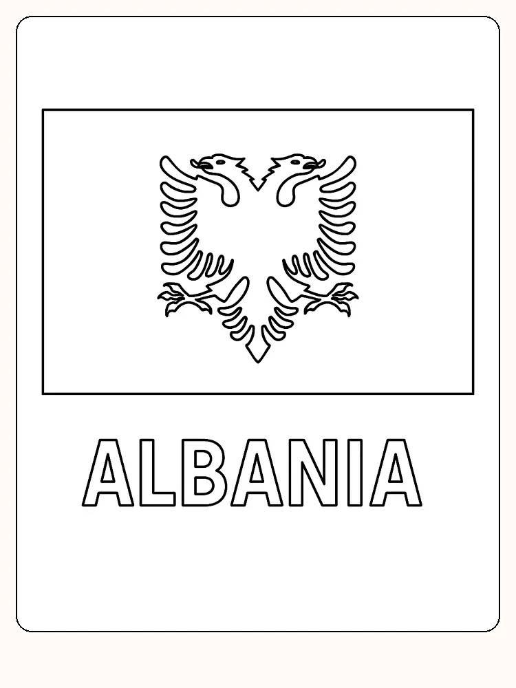 Albanische Flagge.
