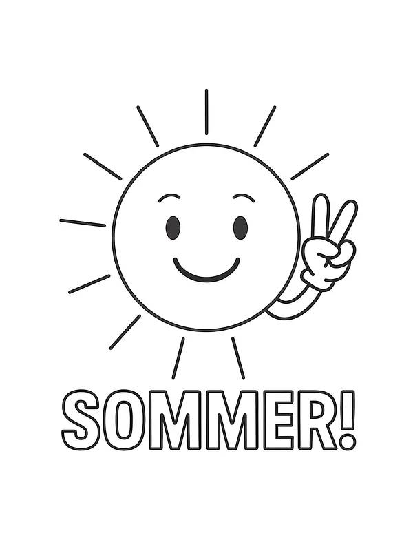 Sol med fredstegn og teksten sommer, underkategori