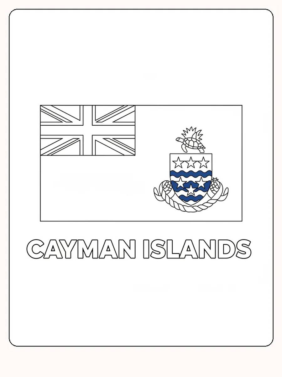 Caymanöarnas flagga med blå bakgrund och Union Jack