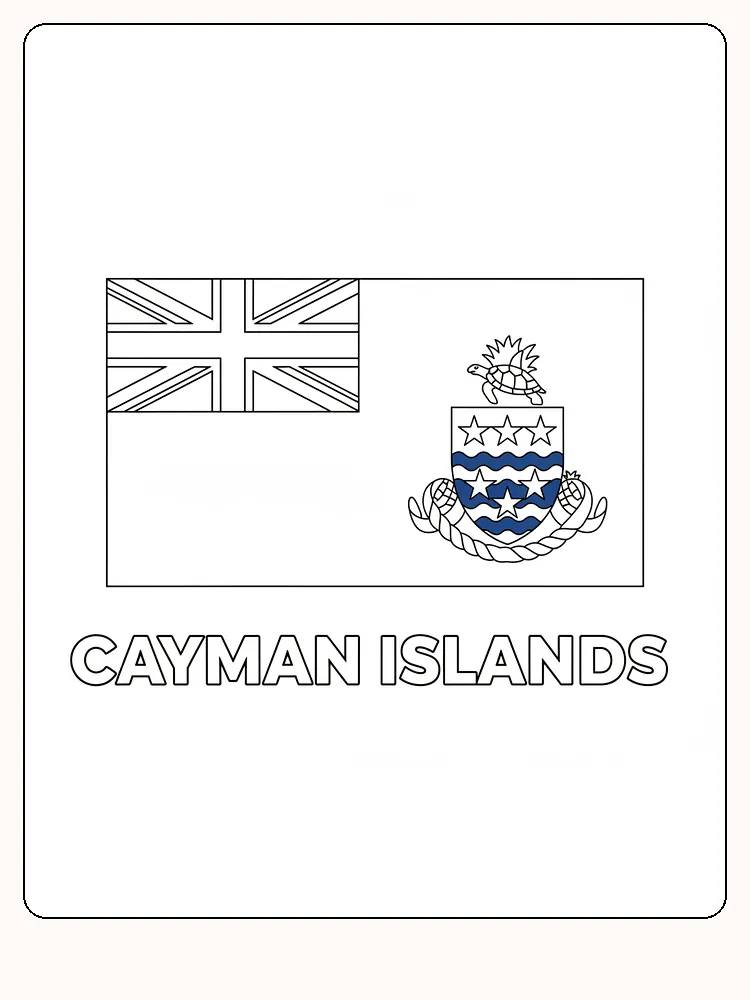 Caymanöarnas flagga med blå bakgrund och Union Jack