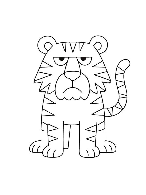 Sjov tiger med stribemønster, underkategori