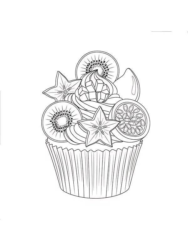 Muffins med fruktpynt