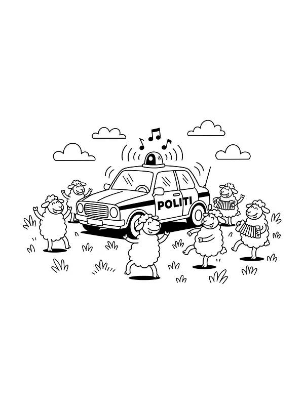 Sauer danser rundt politibil
