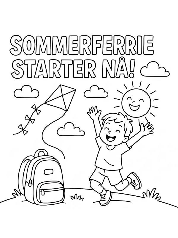 Gutt som feirer sommerferien, underkategori