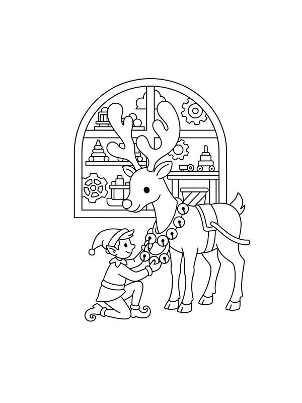 Nisse hjelper et reinsdyr, underkategori