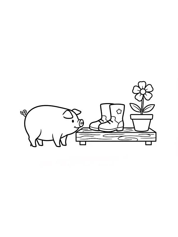 Gris ved støvler og blomst, underkategori
