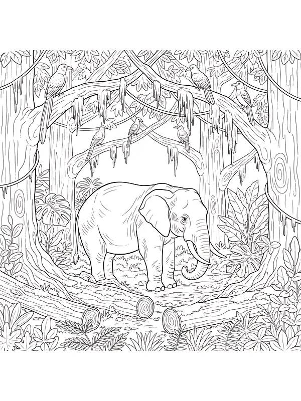 Elefant i jungel, underkategori