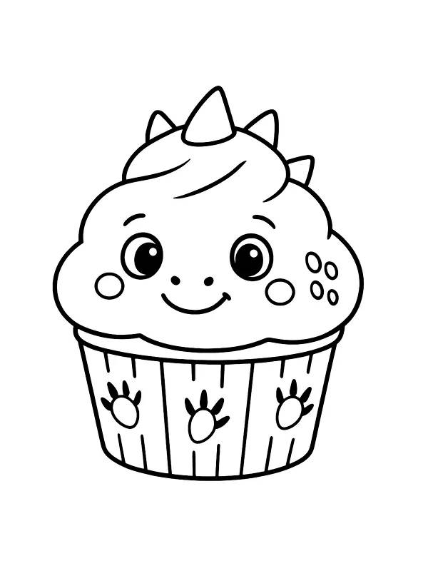 Dinosaur-muffins med smil