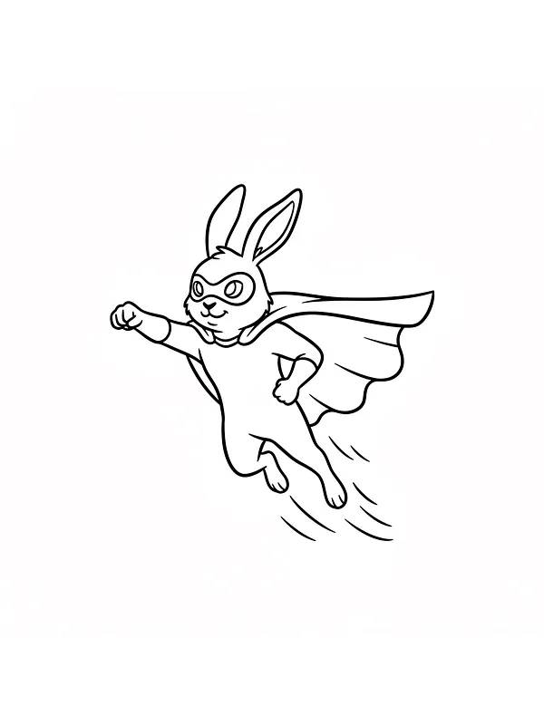 Superhare med kappe