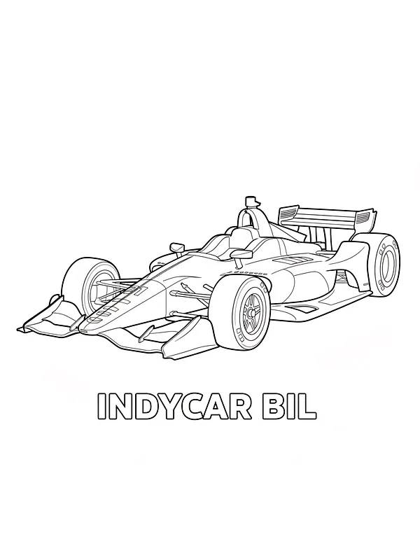 Indycar-bil til farvelægning