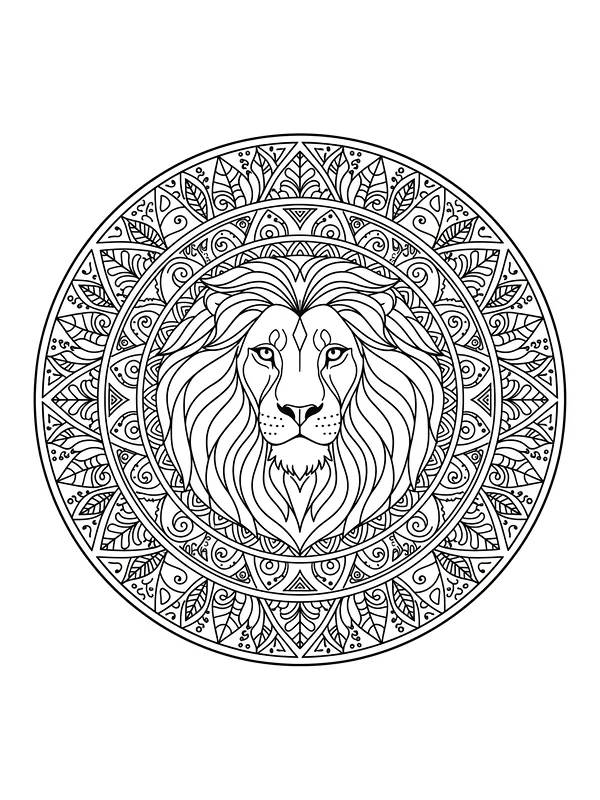 Mandala løvehode