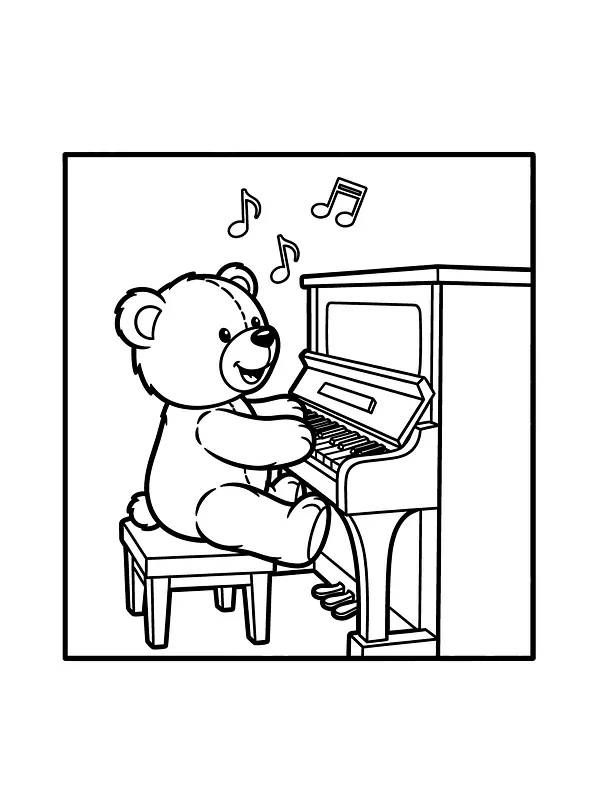 Bär spielt Klavier