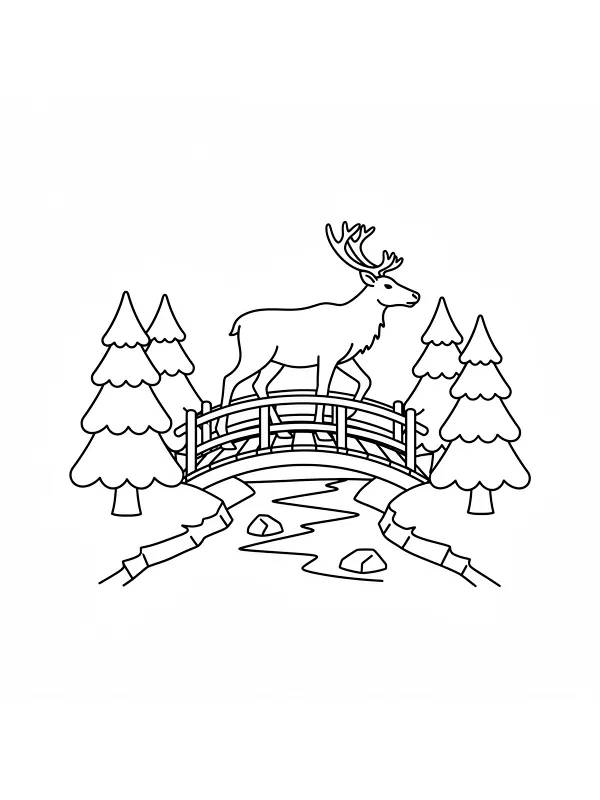 Elg på bro i skogen, underkategori