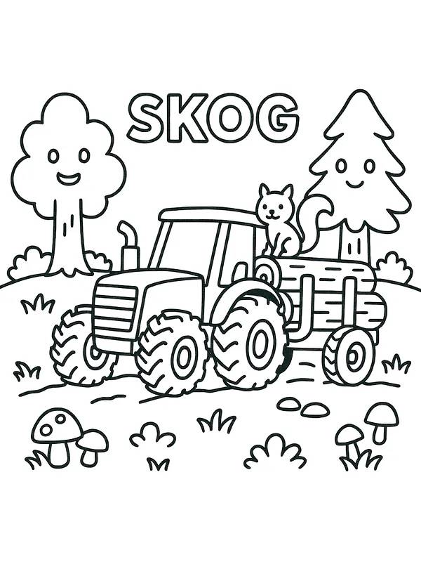 Traktor med katt i skogen, underkategori